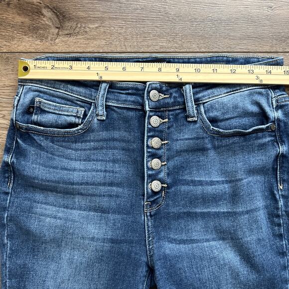 Judy Blue Jeans Women 11/30 Skinny Fit Button Fly Distressed Casual Stretch Boho - Picture 6 of 12